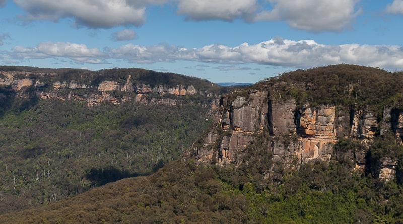 Vom Echo Point haben wir eine schöne Aussicht über die Blue Mointains