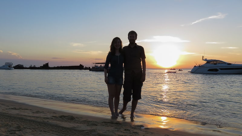 Sonnenuntergang am Strand