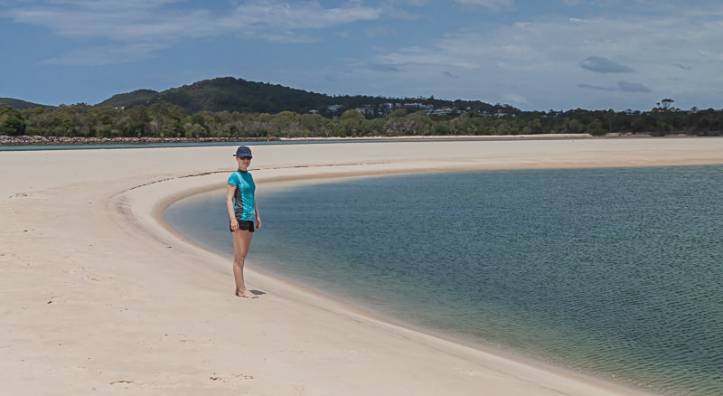 Sandbank kurz vor der Flussmündung
