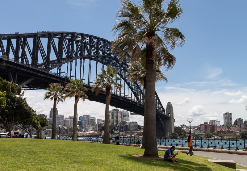Dawes Point Park am Fuße des Harbour Bridge
