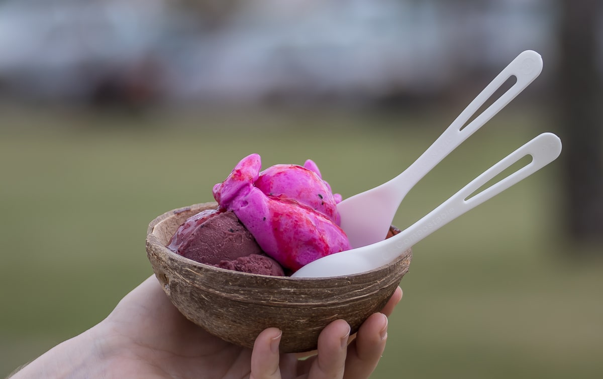 Tropische Eissorten am Haleiwa Beach