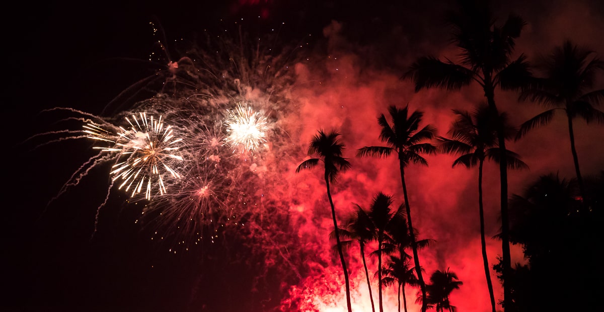 Feuerwerk am Freitag in Honolulu