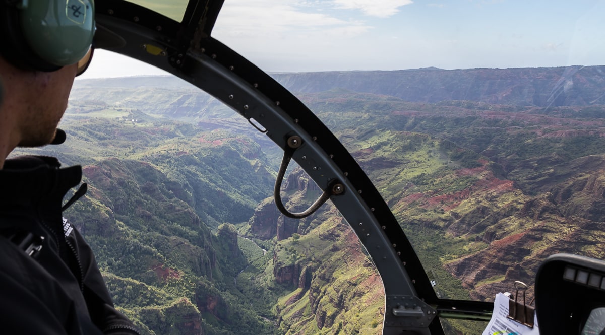 Waimea Canyon aus dem Heli