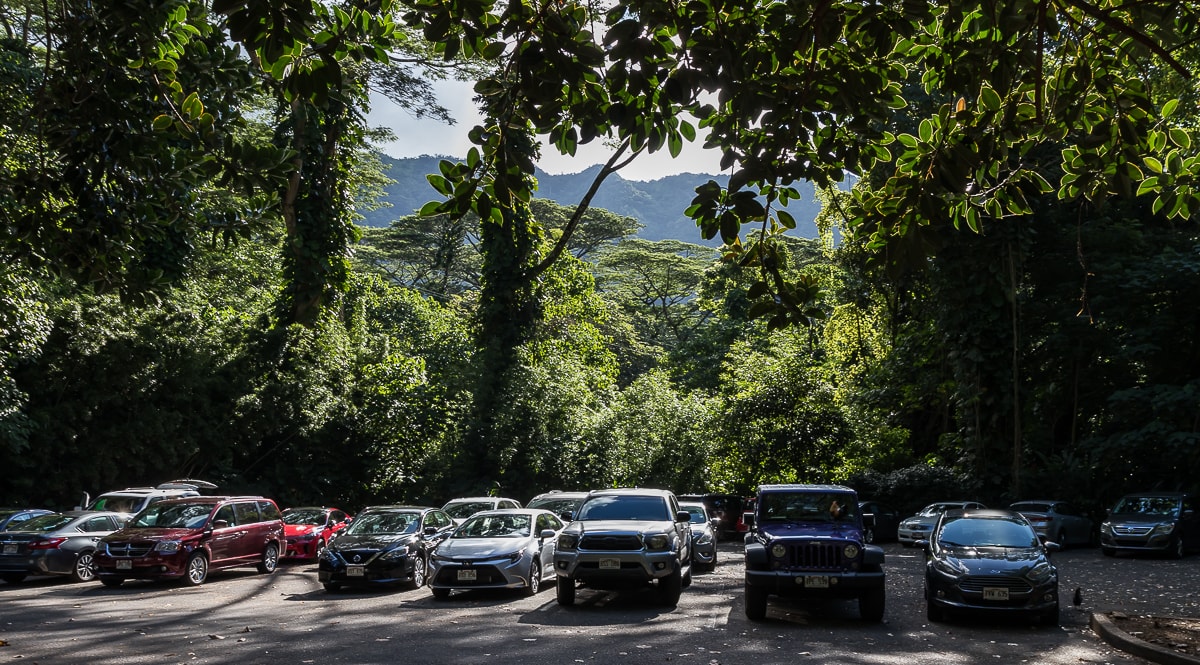 Parkplatz bei den Manoa Falls