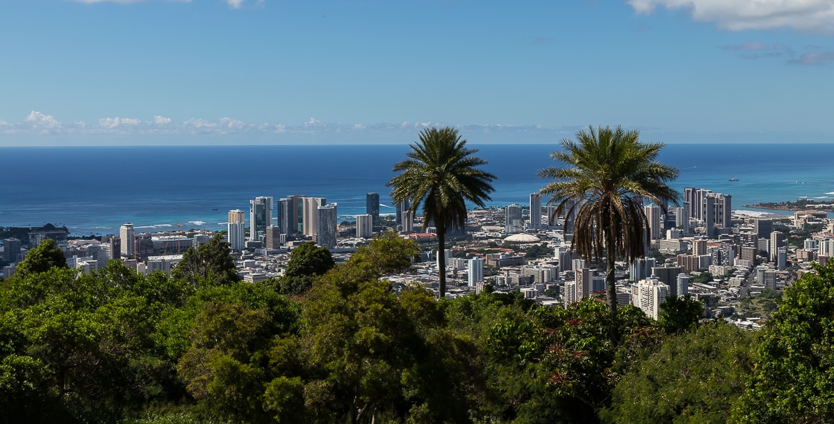 Tantalus Lookout mit Sicht über Honolulu und den Pazifik