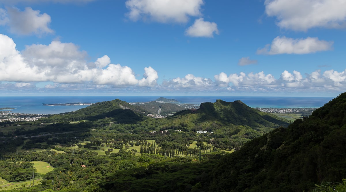 Nu‘uanu Pali Lookout auf Oahu