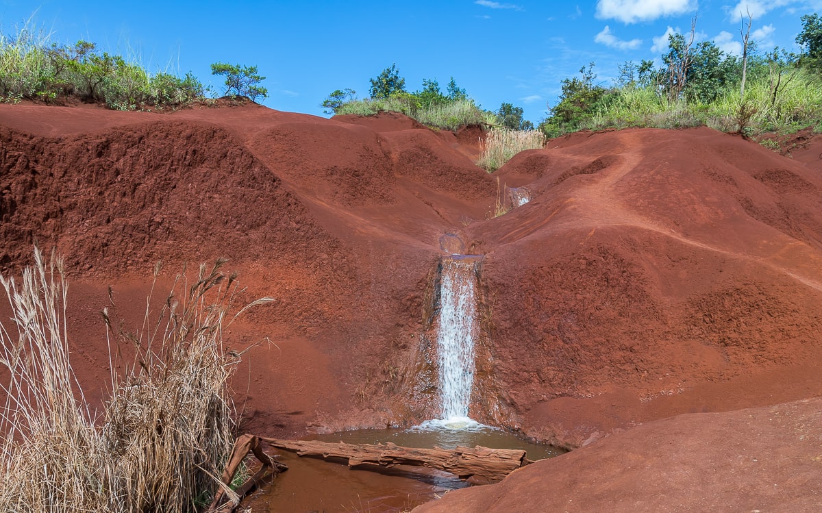 Red Dirt Wasserfall auf Kauai, Hawaii