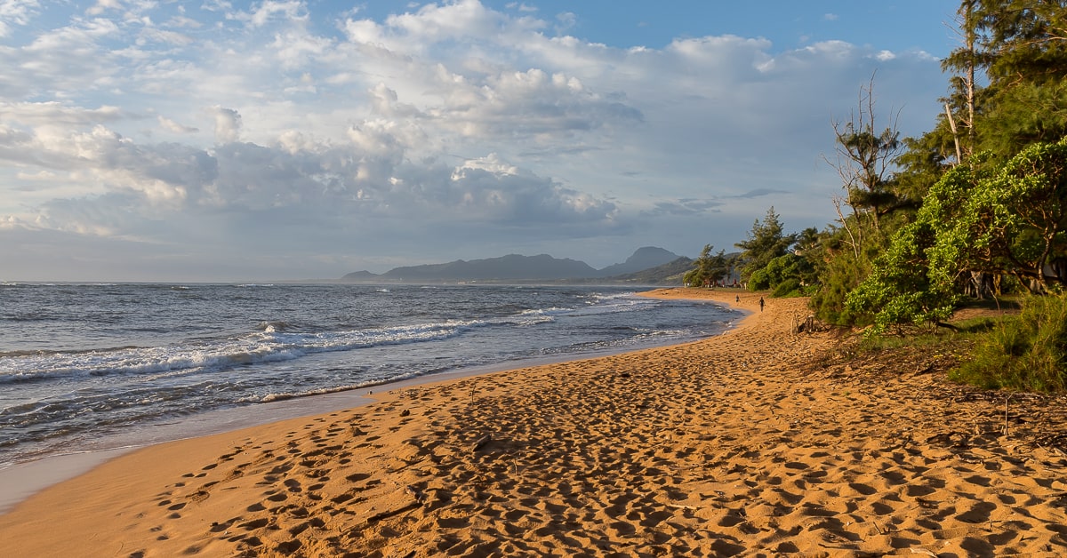 Waipouli Beach in Kapaa auf der Hawaii-Insel Kauai