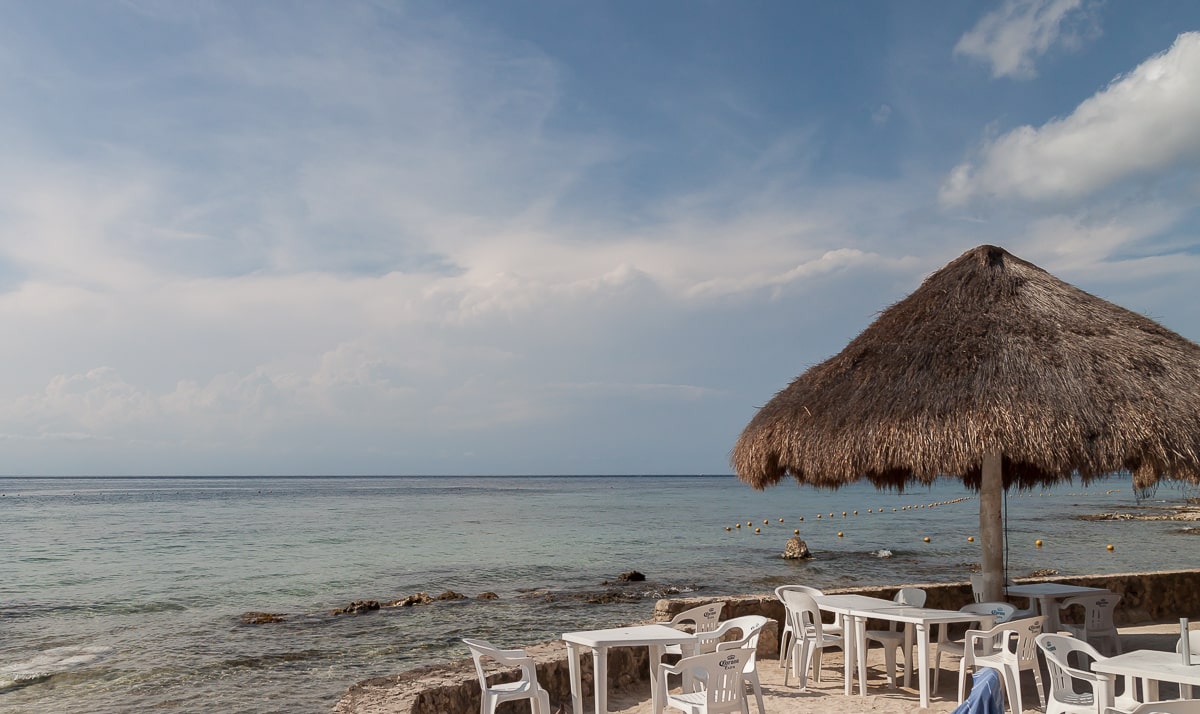 Terrasse des Corona Restaurants auf Cozumel