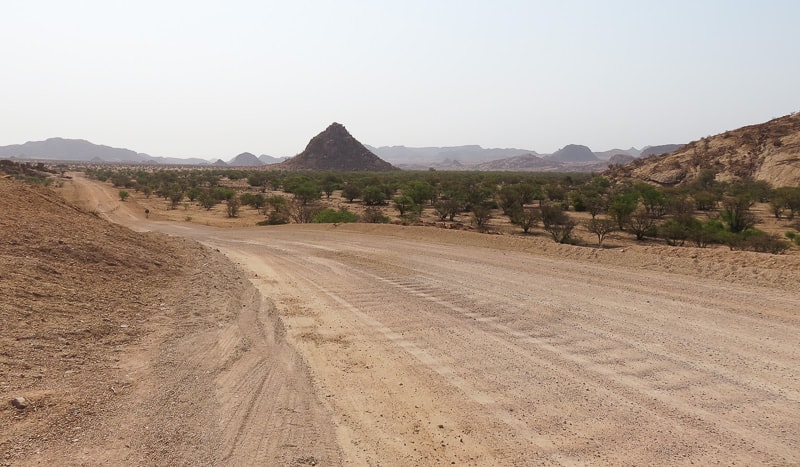 Straße in der Nähe der Spitzkoppe