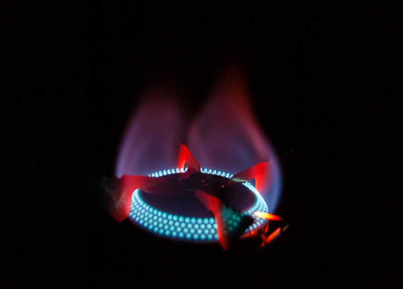 Flamme des Gaskochers
