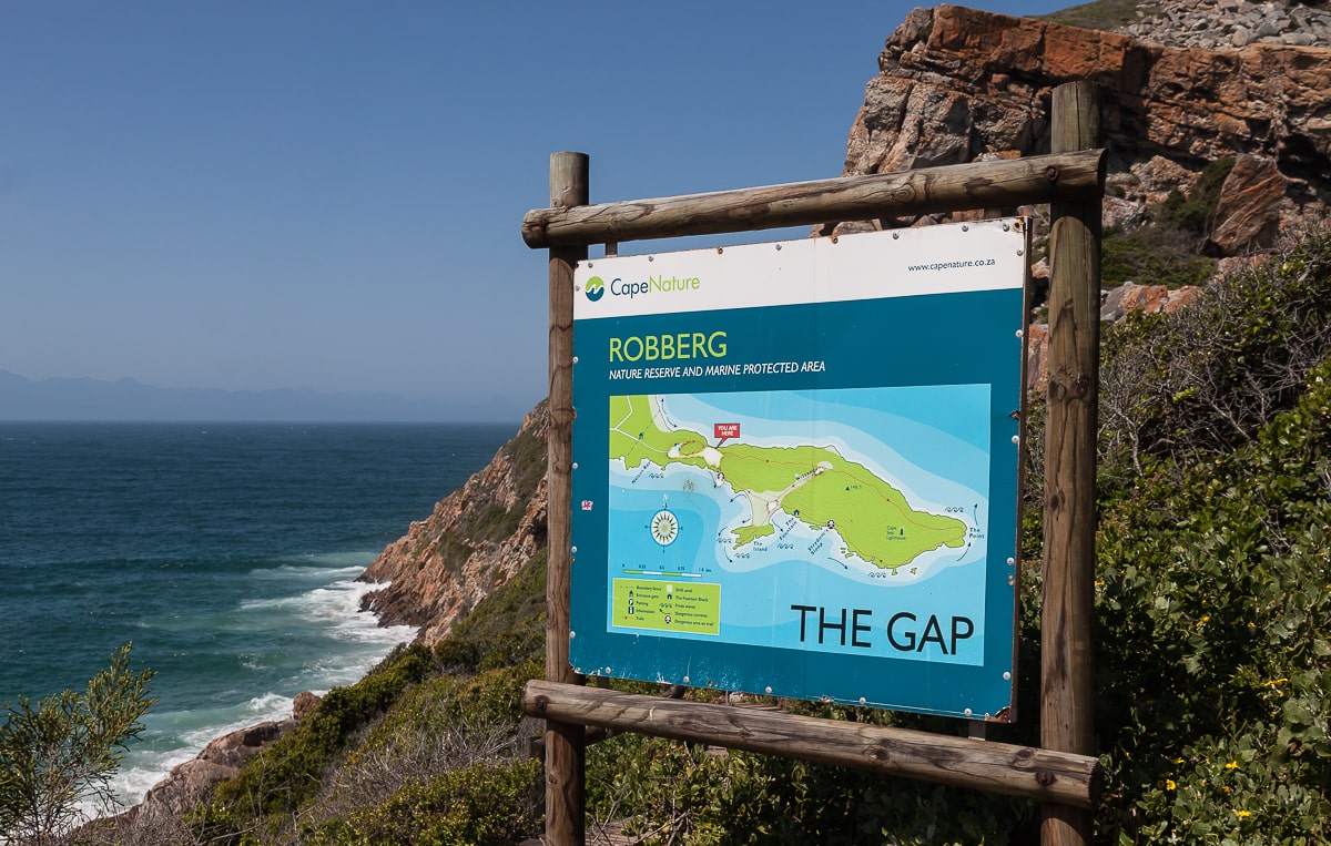 Übersichtskarte im Robberg Nature Reserve