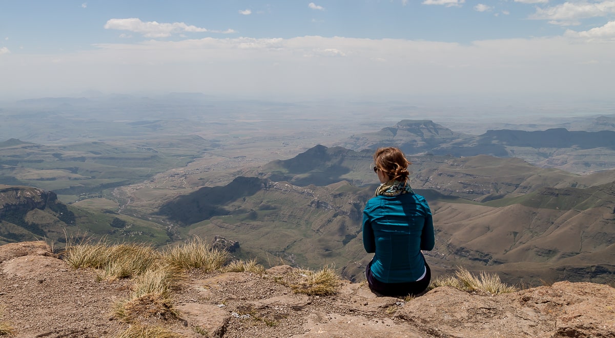 Aussicht von den Drakensbergen im Royal Natal NP