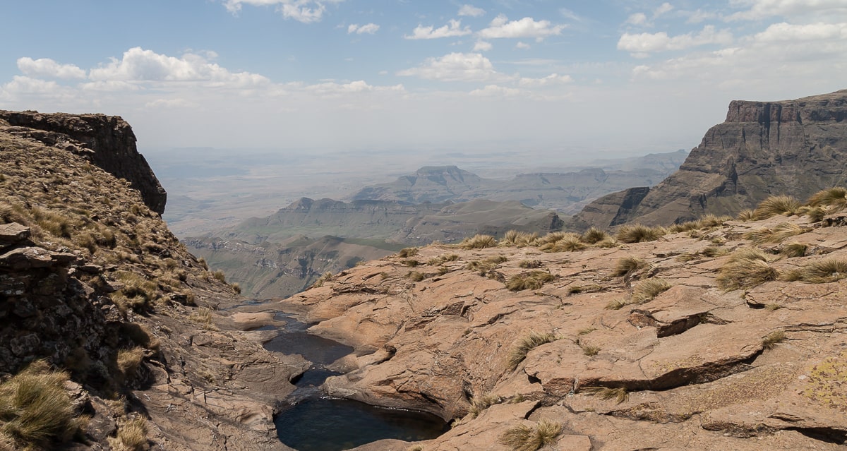 Tugela Wasserfall in der Trockenzeit