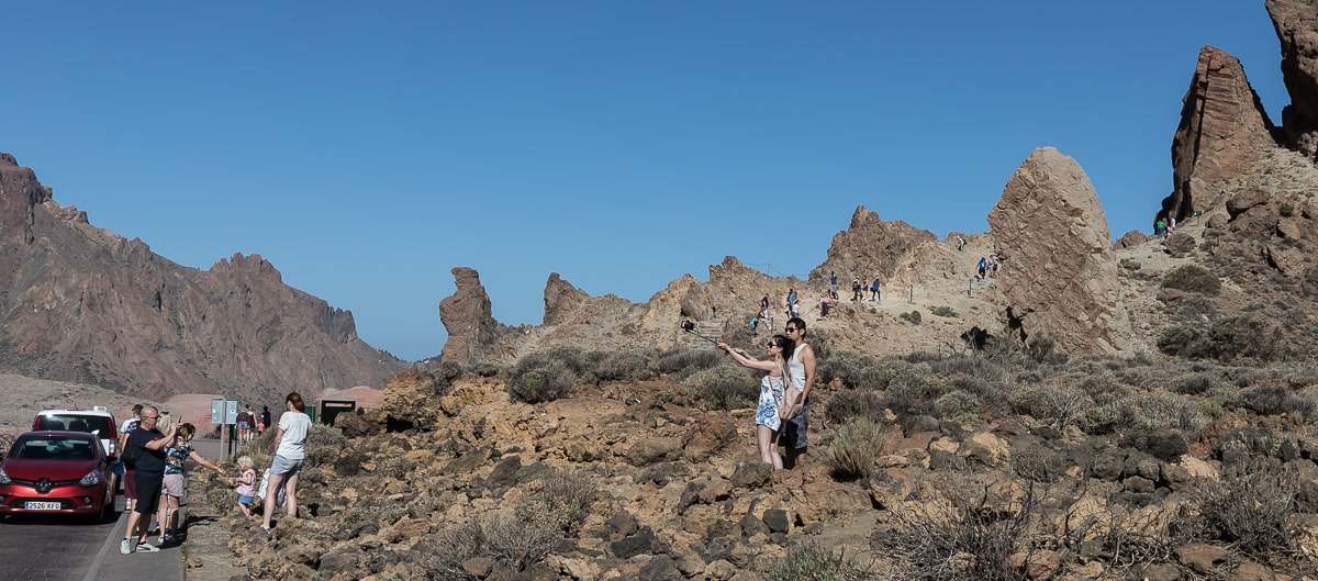 Touristen an den Roques de Garcia