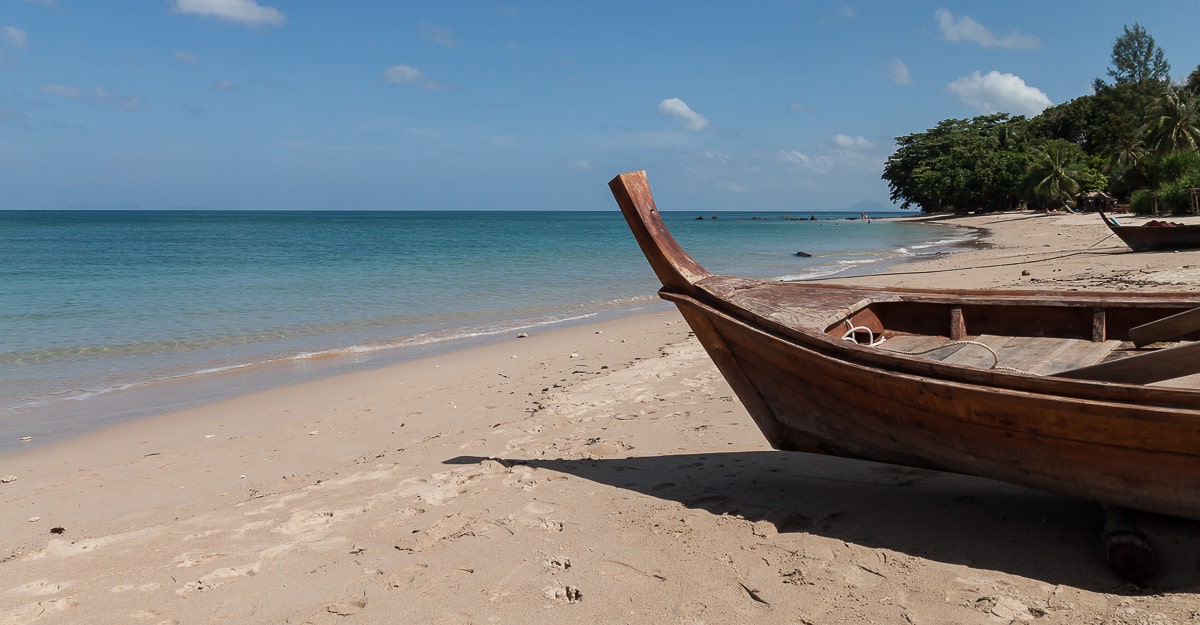 Ruderboot am Relax Beach als Fotomotiv